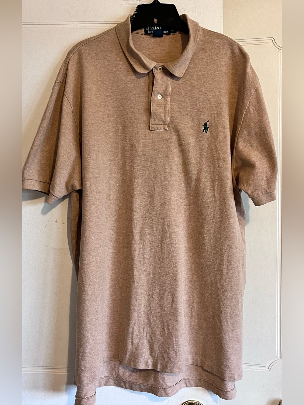 Polo Ralph Lauren Men's XL Polo Khaki Hunter Green Pony Unique Color EUC